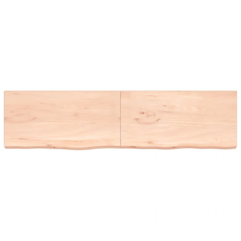 Blat stołu, 200x50x(2-6) cm, surowe lite drewno dębowe