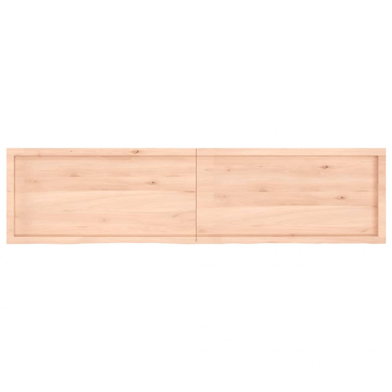 Blat stołu, 200x50x(2-6) cm, surowe lite drewno dębowe