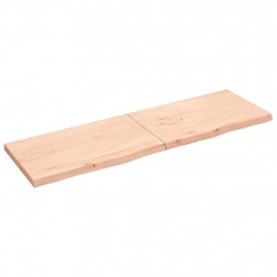 Blat stołu, 200x60x(2-6) cm, surowe lite drewno dębowe