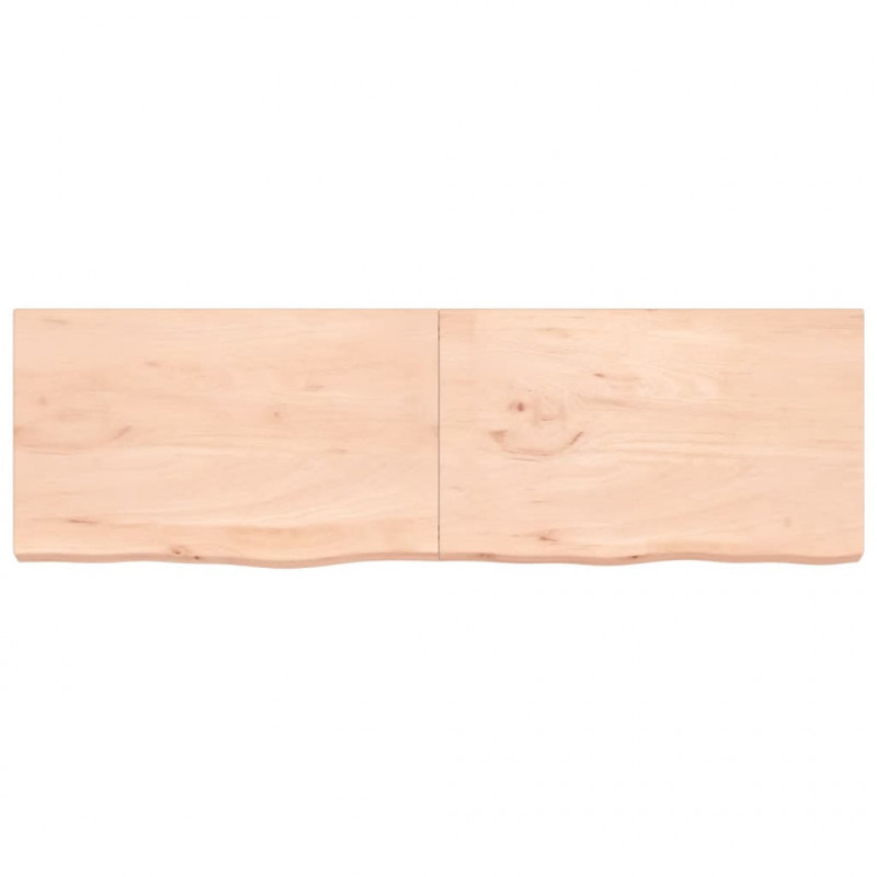 Blat stołu, 200x60x(2-6) cm, surowe lite drewno dębowe