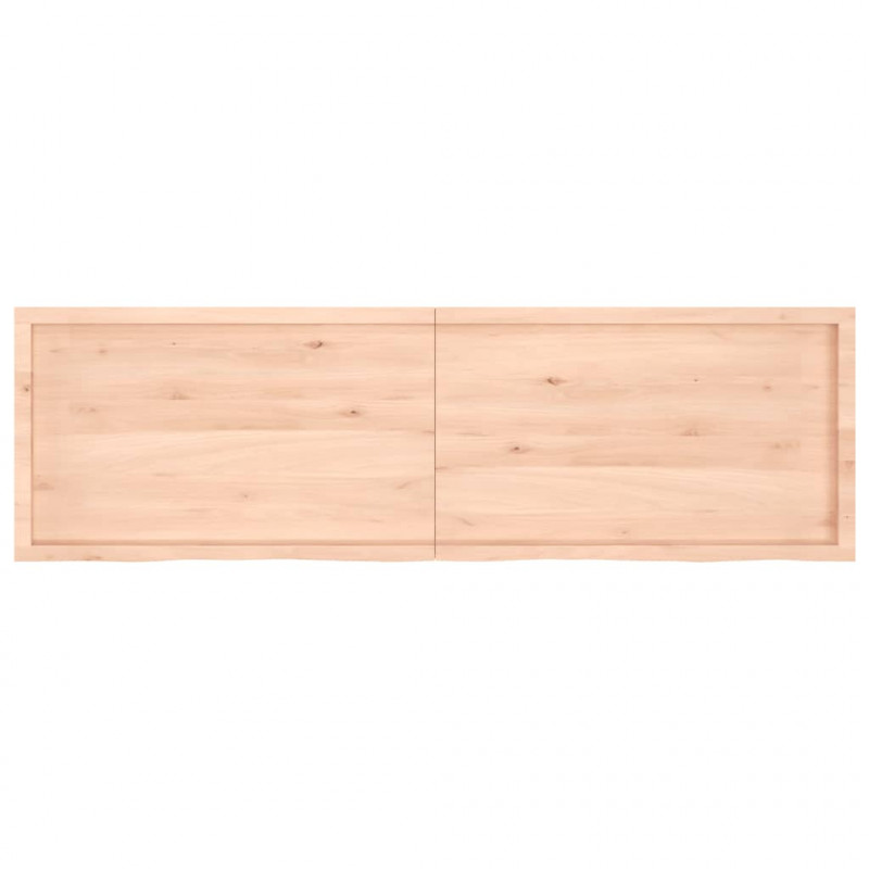 Blat stołu, 200x60x(2-6) cm, surowe lite drewno dębowe
