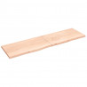 Blat stołu, 220x60x(2-4) cm, surowe lite drewno dębowe