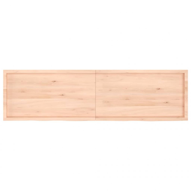 Blat stołu, 220x60x(2-4) cm, surowe lite drewno dębowe