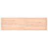 Blat stołu, 220x60x(2-4) cm, surowe lite drewno dębowe