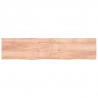 Blat do stołu, jasnobrązowy, 220x50x(2-6)cm, lite drewno dębowe