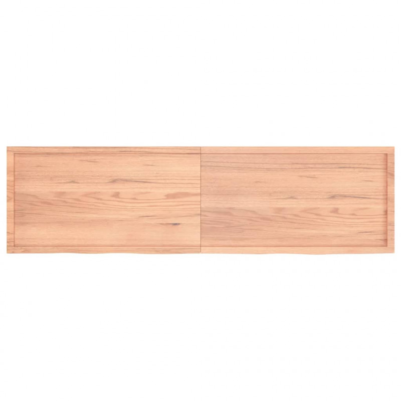 Blat do stołu, jasnobrązowy, 220x60x(2-6)cm, lite drewno dębowe