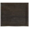 Blat stołu, ciemnobrązowy, 60x50x(2-6) cm, lite drewno dębowe