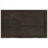 Blat stołu, ciemnobrązowy, 100x60x(2-6) cm, lite drewno dębowe