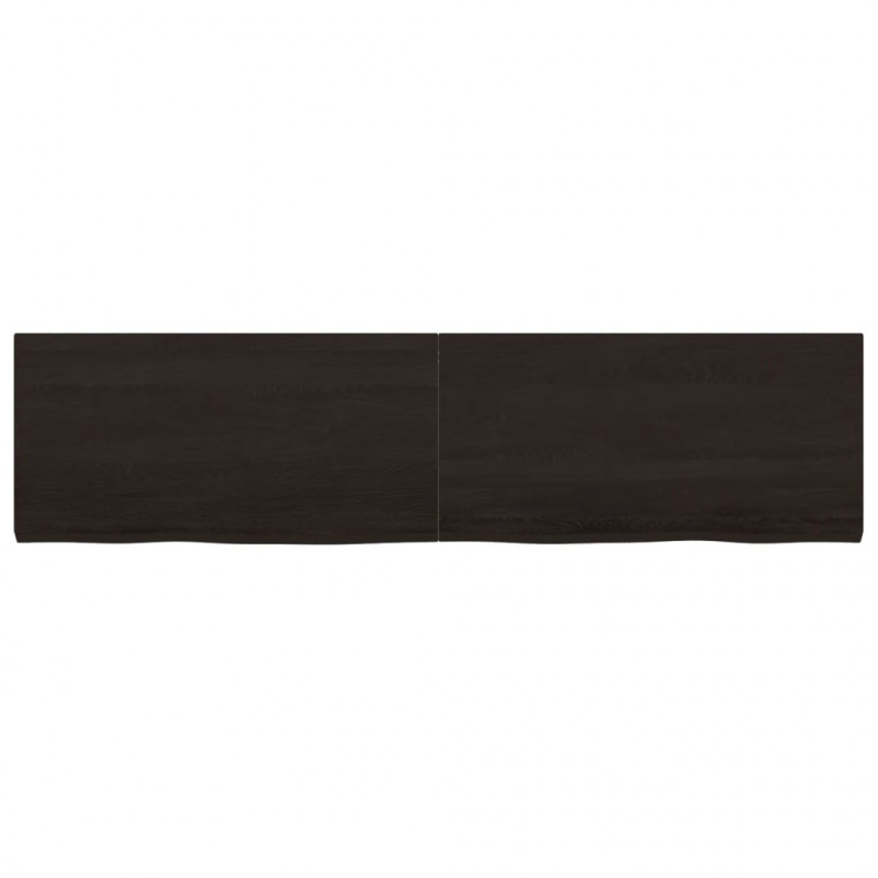 Blat stołu, ciemnobrązowy, 160x40x(2-4) cm, lite drewno dębowe