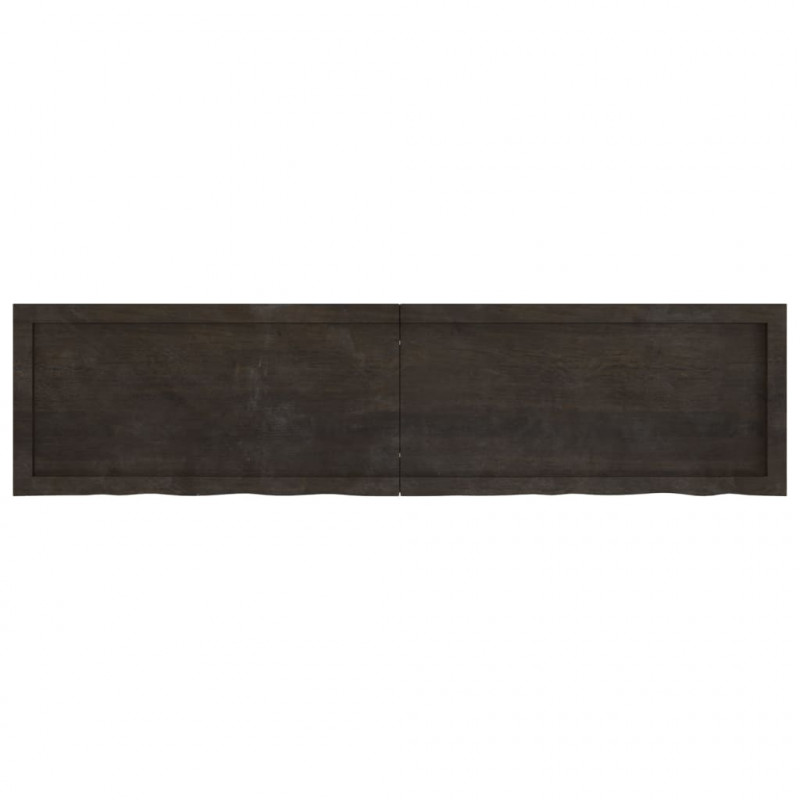 Blat stołu, ciemnobrązowy, 160x40x(2-4) cm, lite drewno dębowe