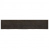 Blat stołu, ciemnobrązowy, 200x40x(2-6) cm, lite drewno dębowe