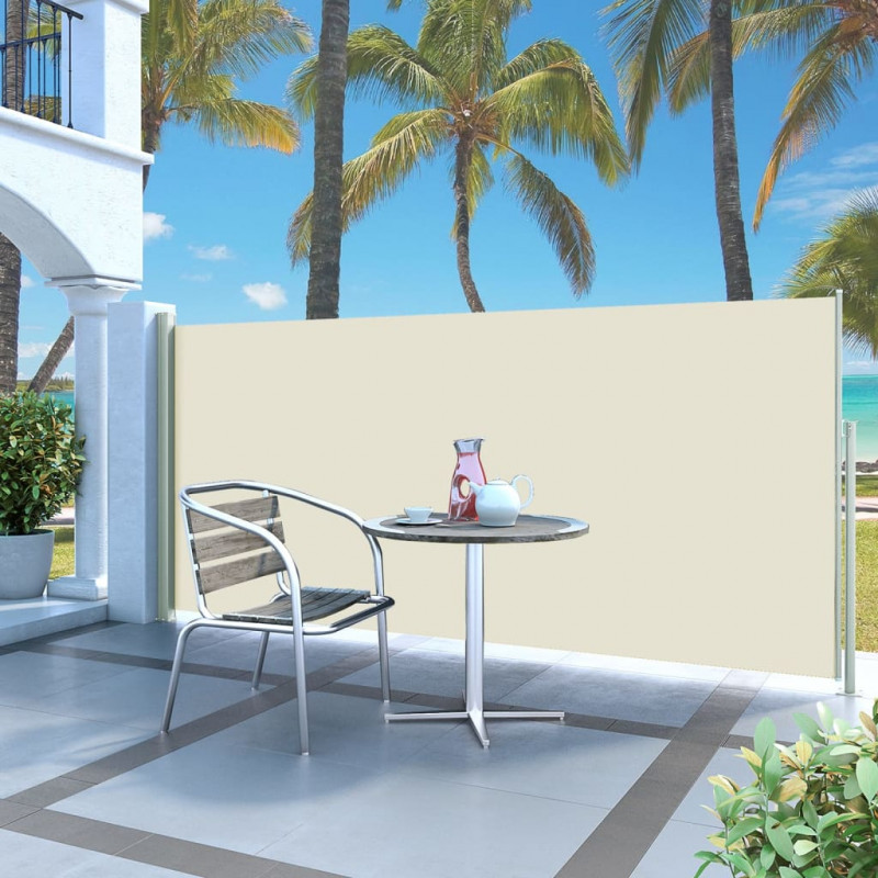 Zwijana markiza boczna, 120 x 300 cm, kremowa