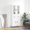 Witrynka biała połysk 69,5x34x180 cm materiał drewnopochodny
