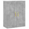 Witrynka, szarość betonu 69,5x34x180 cm materiał drewnopochodny