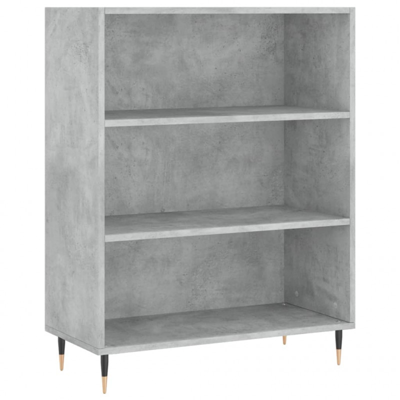 Witrynka, szarość betonu 69,5x34x180 cm materiał drewnopochodny