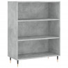 Witrynka, szarość betonu 69,5x34x180 cm materiał drewnopochodny