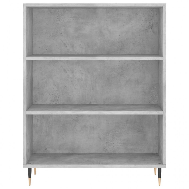 Witrynka, szarość betonu 69,5x34x180 cm materiał drewnopochodny