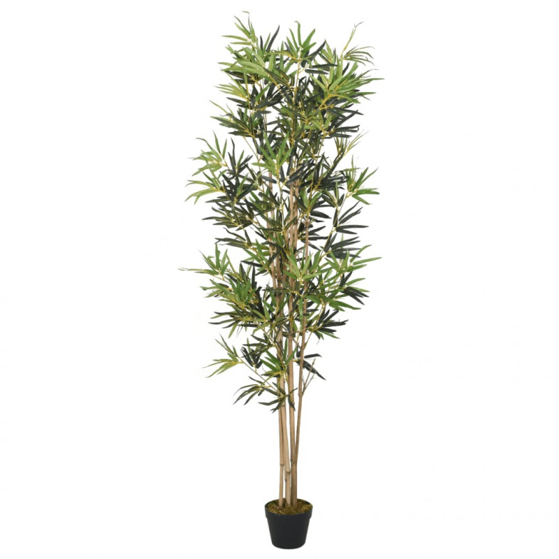 Sztuczny bambus, 1104 liście, 180 cm, zielony