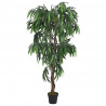 Sztuczne drzewko mango, 1050 liści, 200 cm, zielone
