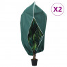 Kaptury ochronne na rośliny, suwak, 2 szt., 70 g/m² 1,55x1,55 m