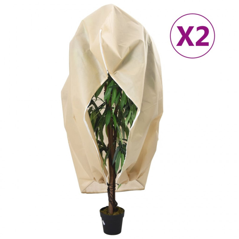 Kaptury ochronne z suwakiem, 2 szt., 70 g/m² 3,93x3,5 m