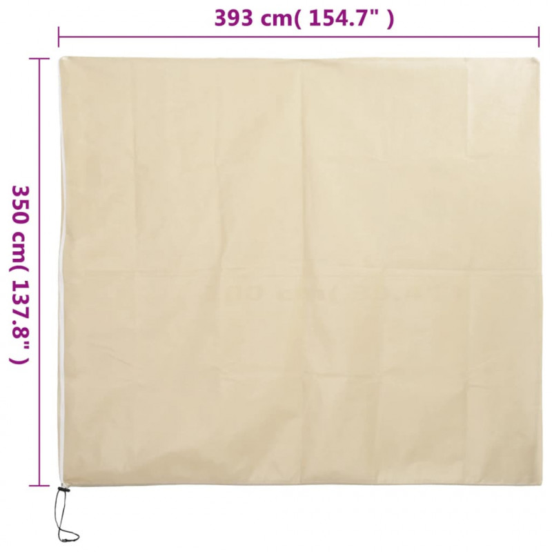 Kaptury ochronne z suwakiem, 2 szt., 70 g/m² 3,93x3,5 m