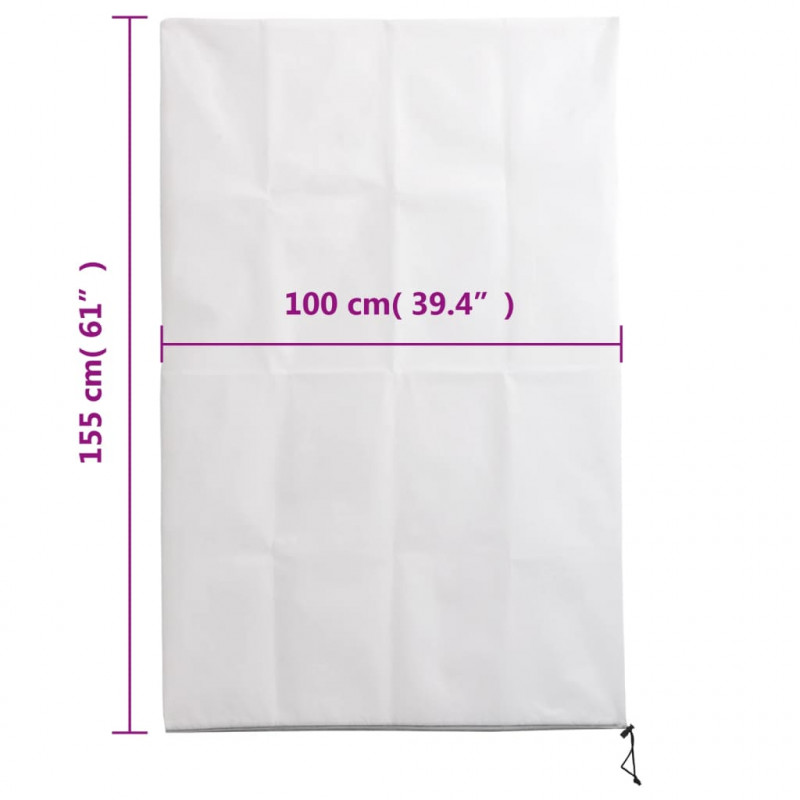 Kaptury ochronne z suwakiem, 10 szt., 70 g/m², 1x1,55 m