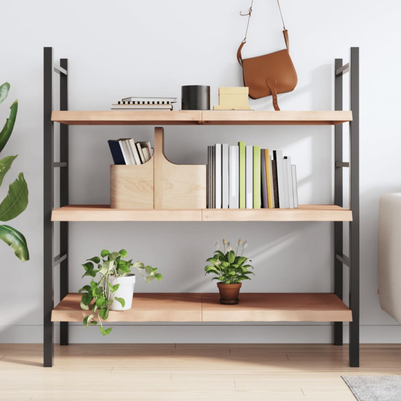 Półka, 120x60x(2-4) cm, surowe lite drewno dębowe