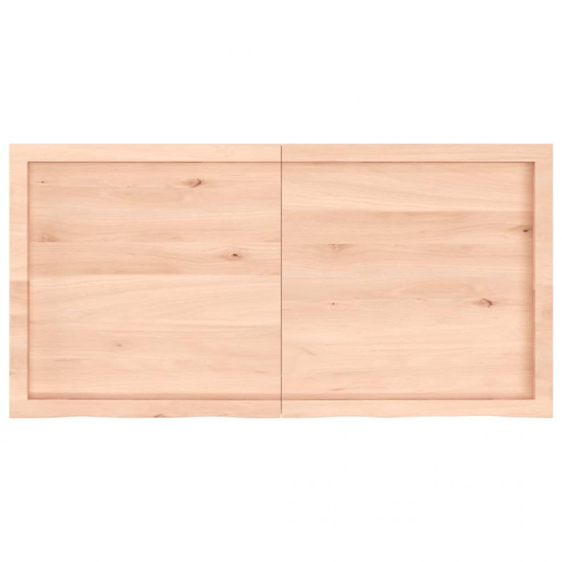 Półka, 120x60x(2-4) cm, surowe lite drewno dębowe