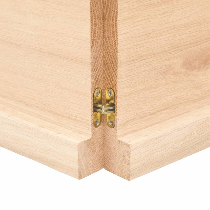 Półka, 120x60x(2-4) cm, surowe lite drewno dębowe
