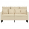 2-osobowa sofa, kremowa, 120 cm, tapicerowana tkaniną