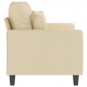 2-osobowa sofa, kremowa, 120 cm, tapicerowana tkaniną