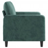 Sofa 2-osobowa, ciemnozielona, 120 cm, tapicerowana aksamitem