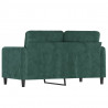 Sofa 2-osobowa, ciemnozielona, 120 cm, tapicerowana aksamitem