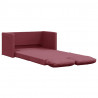 Sofa podłogowa 2-w-1, winna czerwień, 112x174x55 cm, tkanina