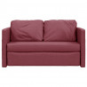 Sofa podłogowa 2-w-1, winna czerwień, 112x174x55 cm, tkanina