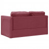 Sofa podłogowa 2-w-1, winna czerwień, 112x174x55 cm, tkanina