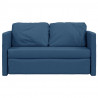 Sofa podłogowa 2-w-1, niebieska, 112x174x55 cm, tkanina