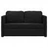 Sofa podłogowa 2-w-1, czarna, 122x204x55 cm, aksamit