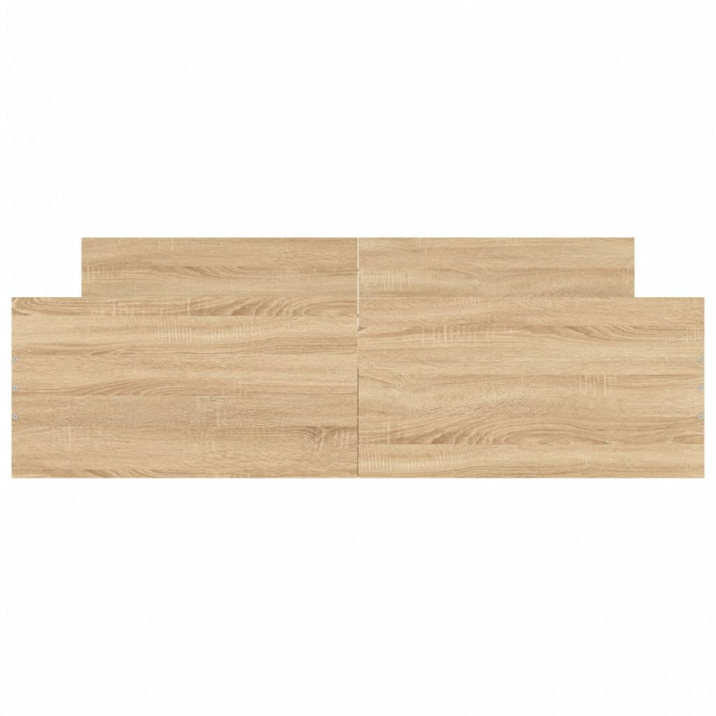 Rama łóżka z wezgłowiem i zanóżkiem, dąb sonoma, 140x200 cm