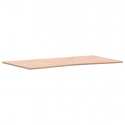 Blat do biurka, 110x(55-60)x1,5 cm, lite drewno bukowe