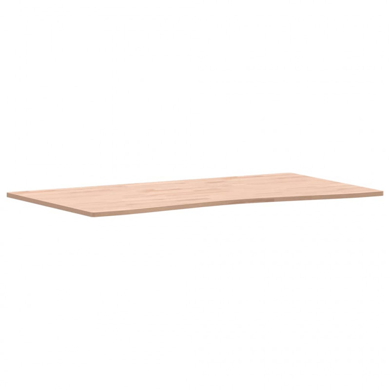Blat do biurka, 110x(55-60)x1,5 cm, lite drewno bukowe