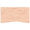 Blat do biurka, 110x(55-60)x2,5 cm, lite drewno bukowe