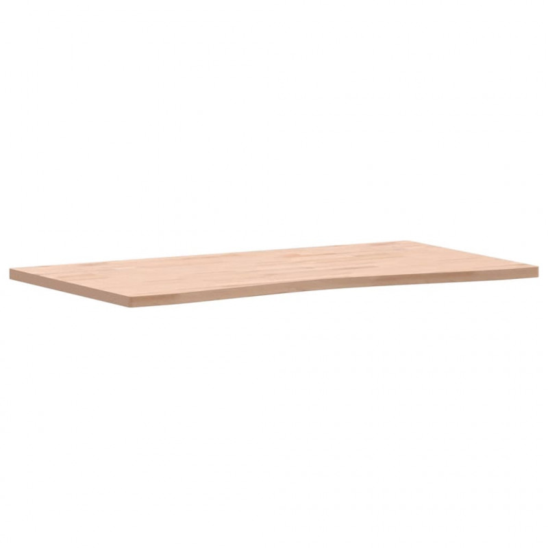 Blat do biurka, 110x(55-60)x2,5 cm, lite drewno bukowe