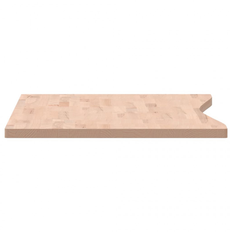 Blat do biurka, 110x(55-60)x2,5 cm, lite drewno bukowe