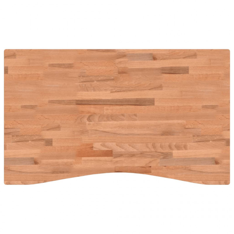 Blat do biurka, 100x(55-60)x4 cm, lite drewno bukowe