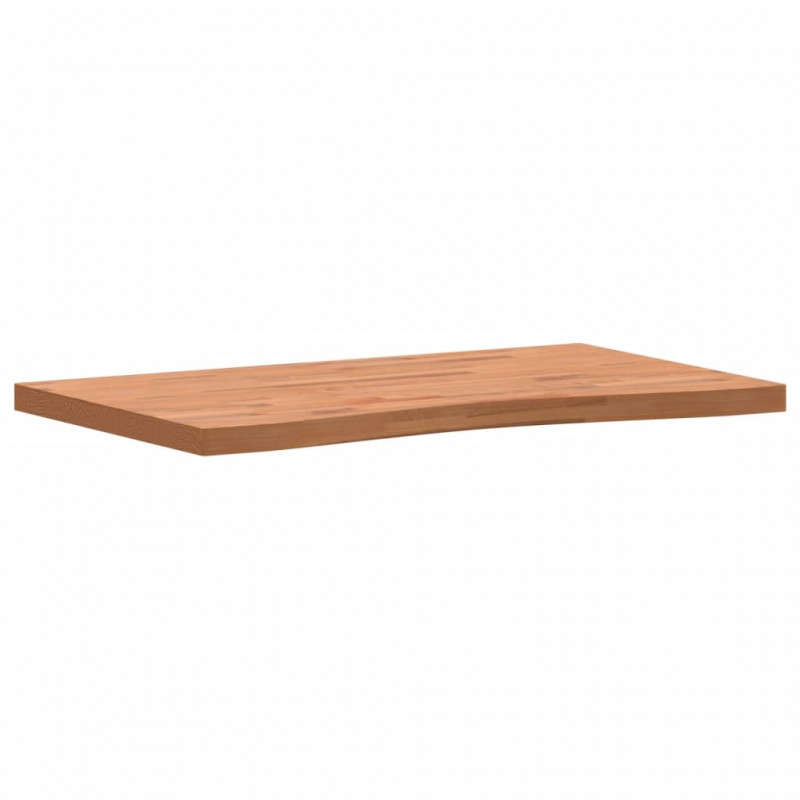 Blat do biurka, 100x(55-60)x4 cm, lite drewno bukowe