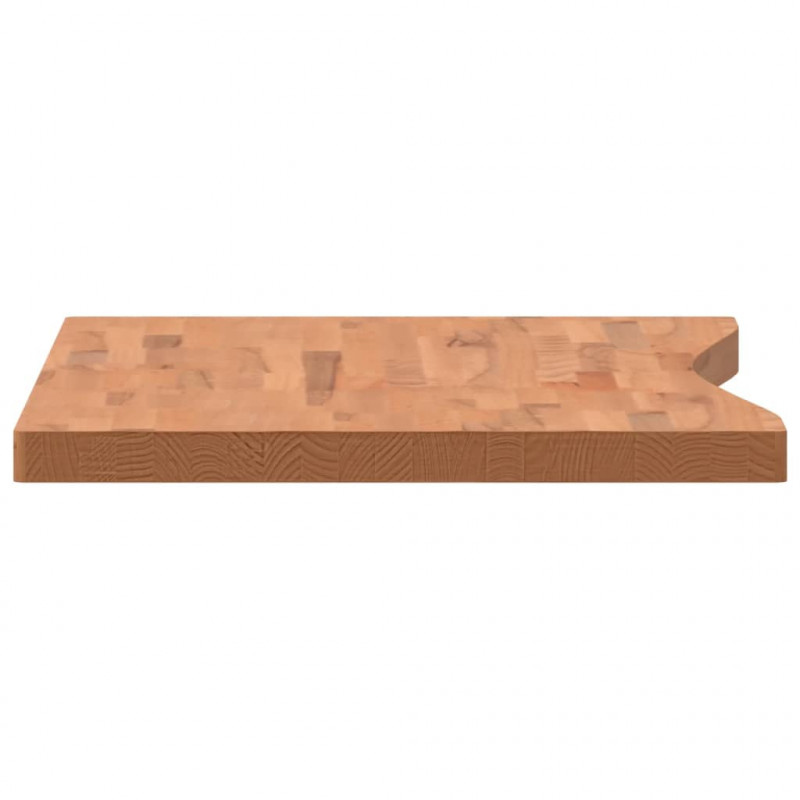 Blat do biurka, 100x(55-60)x4 cm, lite drewno bukowe