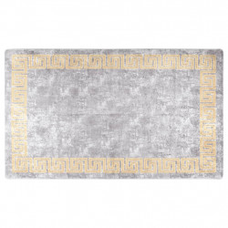 Dywan z możliwością prania, szaro-złoty, 120x170 cm