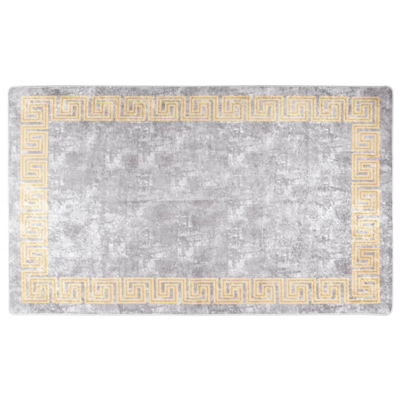 Dywan z możliwością prania, szaro-złoty, 120x170 cm
